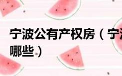 宁波公有产权房（宁波共有产权房申请条件有哪些）