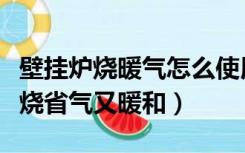 壁挂炉烧暖气怎么使用比较省气（壁挂炉怎么烧省气又暖和）