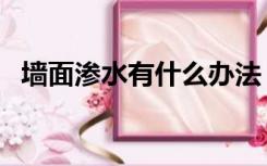 墙面渗水有什么办法（墙面渗水怎么装修）