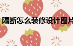 隔断怎么装修设计图片（隔断怎么装修设计）