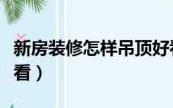 新房装修怎样吊顶好看（房子装修吊顶怎么好看）