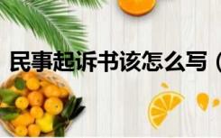 民事起诉书该怎么写（(民事起诉书如何写)）