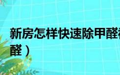 新房怎样快速除甲醛视频（新房怎样快速除甲醛）