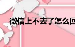 微信上不去了怎么回事（微信上不去了）