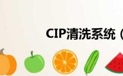 CIP清洗系统（cip清洗系统）