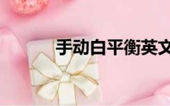 手动白平衡英文（手动白平衡）