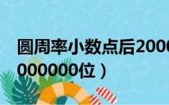 圆周率小数点后2000位（圆周率小数点后10000000位）