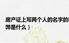 房产证上写两个人的名字的弊端（房产证写两个人名字利与弊是什么）
