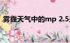雾霾天气中的mp 2.5是指直径多大的颗粒物