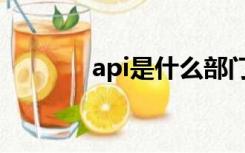 api是什么部门（api是什么）