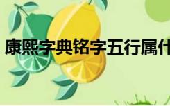 康熙字典铭字五行属什么（铭字五行属什么）