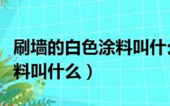 刷墙的白色涂料叫什么腻子粉（刷墙的白色涂料叫什么）