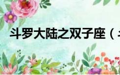 斗罗大陆之双子座（斗罗大陆之双子巅峰）