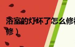 浴室的灯坏了怎么修视频（浴室的灯坏了怎么修）