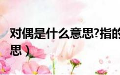 对偶是什么意思?指的是什么?（对偶是什么意思）