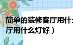 简单的装修客厅用什么灯好看（简单的装修客厅用什么灯好）