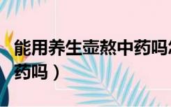 能用养生壶熬中药吗怎么煮（能用养生壶熬中药吗）