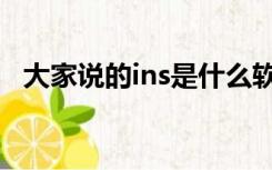 大家说的ins是什么软件（ins是什么软件）