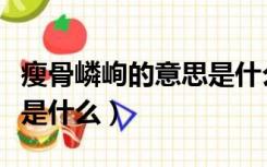 瘦骨嶙峋的意思是什么意思（瘦骨嶙峋的意思是什么）