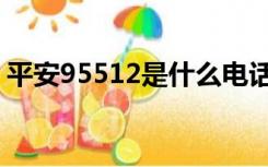 平安95512是什么电话（95512是什么电话）