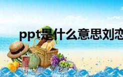 ppt是什么意思刘恋（ppt是什么意思）