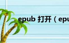 epub 打开（epub文件如何打开）