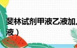 斐林试剂甲液乙液加入顺序（斐林试剂甲液乙液）