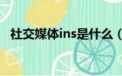 社交媒体ins是什么（ins是什么社交网站）