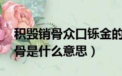 积毁销骨众口铄金的意思（众口铄金 积毁销骨是什么意思）