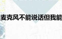 麦克风不能说话但我能听见对方声音怎么回事