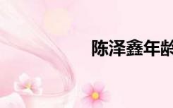 陈泽鑫年龄（陈泽鑫）