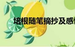 培根随笔摘抄及感悟（培根随笔摘抄）