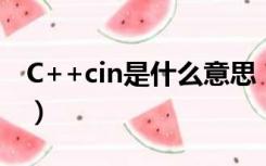 C++cin是什么意思（c语言中cin是什么意思）