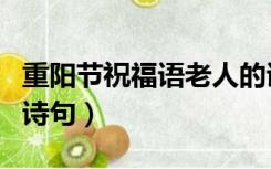 重阳节祝福语老人的诗句（重阳节祝福老人的诗句）