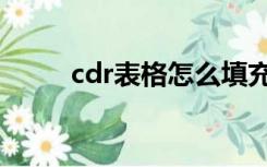 cdr表格怎么填充颜色（cdr表格）