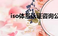 iso体系认证咨询公司（iso管理体系）