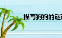 描写狗狗的谜语（狗的谜语）