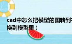 cad中怎么把模型的图转到布局中（cad布局里的图怎么转换到模型里）