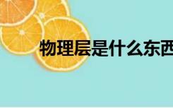 物理层是什么东西（物理层是什么）