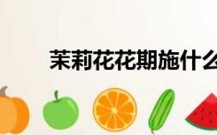 茉莉花花期施什么肥（茉莉花花期）