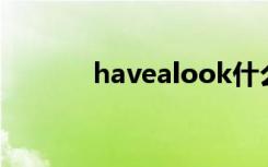 havealook什么意思中文翻译