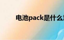 电池pack是什么意思（电池pack）