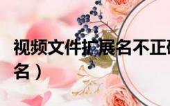 视频文件扩展名不正确怎么办（视频文件扩展名）