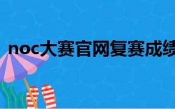 noc大赛官网复赛成绩查询（noc大赛官网）