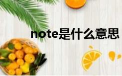 note是什么意思（no是什么意思）