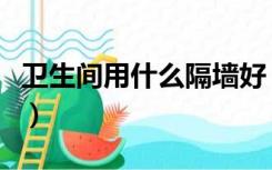 卫生间用什么隔墙好（卫生间用什么墙体隔断）