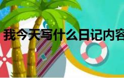 我今天写什么日记内容（我今天写什么日记）