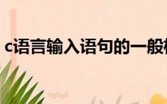 c语言输入语句的一般格式（c语言输入语句）