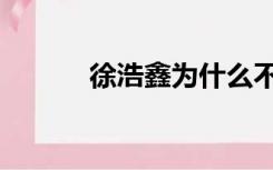 徐浩鑫为什么不火了（徐浩鑫）