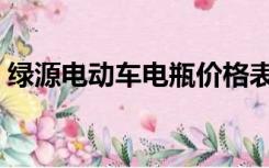 绿源电动车电瓶价格表（电动车电瓶价格表）